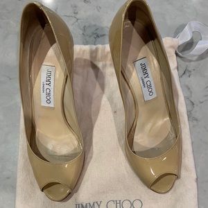 Jimmy Choo high heels - nude, size 38 (US 8)